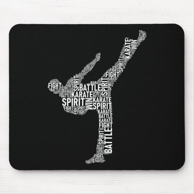 Karate Typografie - Martial Arts Coach Comt Self D Mousepad (Vorne)