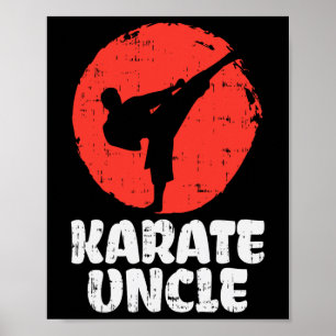 Karate Uncle Fighter Japanisch Martial Arts Men Bi Poster