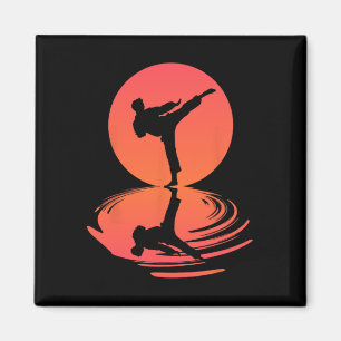 Karate und Kung Fu Silhouette Shotokan Geschenk Ma Magnet