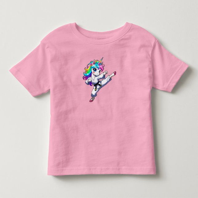 Karate unicorn kleinkind t-shirt (Vorderseite)