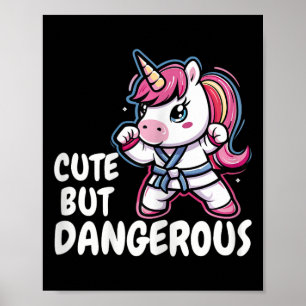 Karate Unicorn Niedlich, aber gefährlich Poster