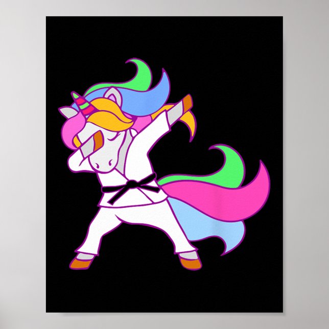 Karate Unicorn Poster (Vorne)