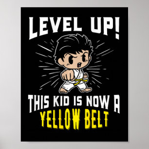 Karate-Uniform für Kinder Gelbgürtel-Auszeichnung  Poster