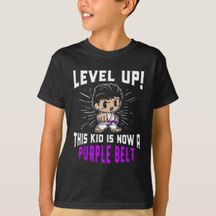 Karate-Uniform für Kinder Lila Gürtel-Auszeichnung T-Shirt