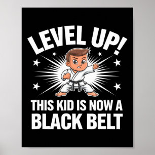 Karate-Uniform für Kinder Schwarzgürtel-Auszeichnu Poster