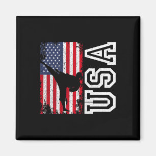 Karate USA-Flagge 4. Juli Patriotisch Amerikanisch Magnet