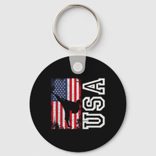 Karate USA-Flagge 4. Juli Patriotisch Amerikanisch Schlüsselanhänger