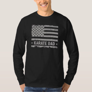 Karate Vater America Us Flag Patriot Vintag T-Shirt