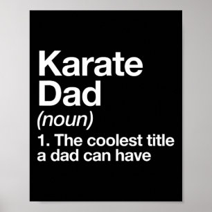 Karate-Vater Definition Lustig Sport Martial Arts Poster