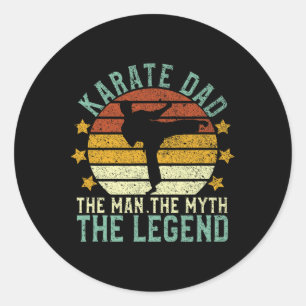 Karate-Vater Der Mann Der Mythos Die Legende Runder Aufkleber