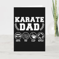 Karate-Vater fährt zahlen Klatschen wiederholen Va