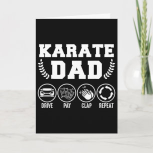 Karate-Vater fährt zahlen Klatschen wiederholen Va Karte