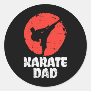 Karate-Vater Kämpfer japanische Kampfkunst Väter D Runder Aufkleber
