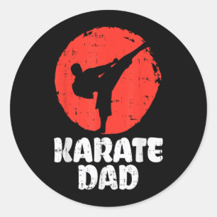 Karate-Vater Kämpfer japanische Kampfkunst Väter Runder Aufkleber