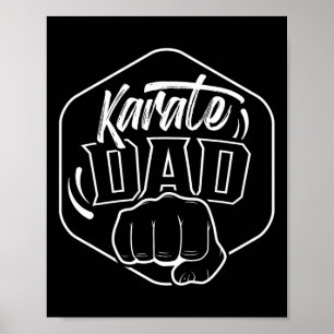 Karate-Vater-Trainer-Kämpfer-Gürtel-Kampfsport Poster