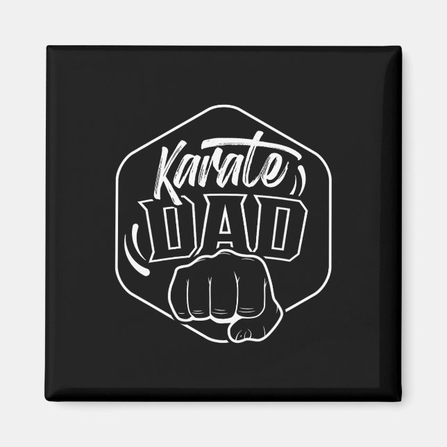 Karate-Vater Trainer Kämpfer Gürtel Martial Arts  Magnet (Vorne)