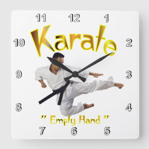 Karate-Wanduhr Quadratische Wanduhr