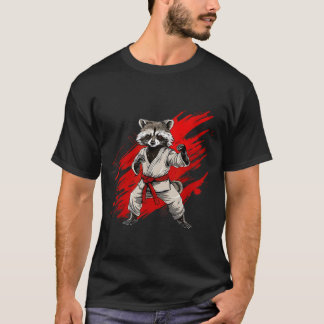 Karate-Waschbär-Motiv-Taekwondo-Jiu-Jitsu-Mma T-Shirt