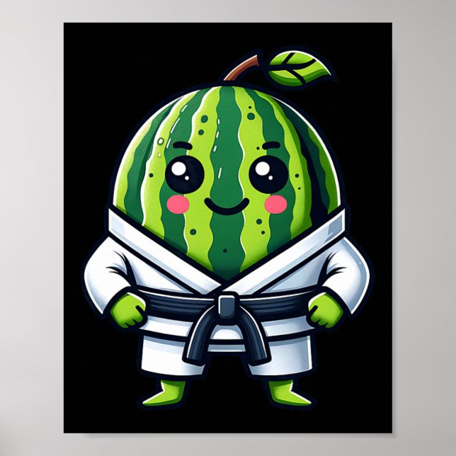 Karate Watermelon Champion Poster (Vorne)