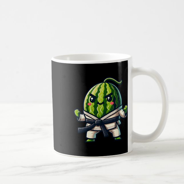 Karate Watermelon Master Niedlich Fighter Kaffeetasse (Rechts)