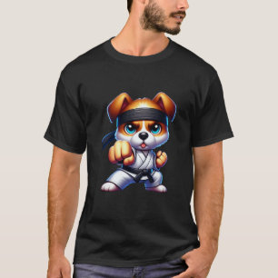 Karate-Welpe-Kämpfer Schwarzgurt Niedlich T-Shirt