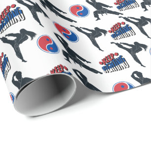 Karate Wrapping Paper Geschenkpapier