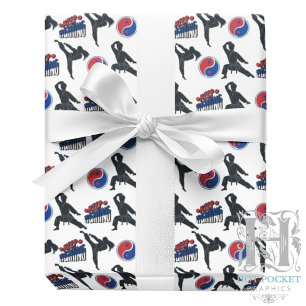 Karate Wrapping Paper Geschenkpapier