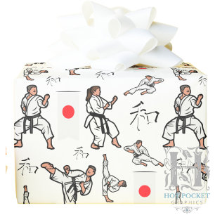 Karate Wrapping Paper Geschenkpapier