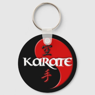 Karate Yin Yang dunkle Schlüsselkette Schlüsselanhänger