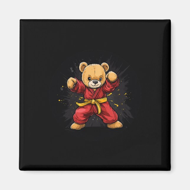 Karatebär mit Kraft und Präzision für Kinder  Magnet (Vorne)
