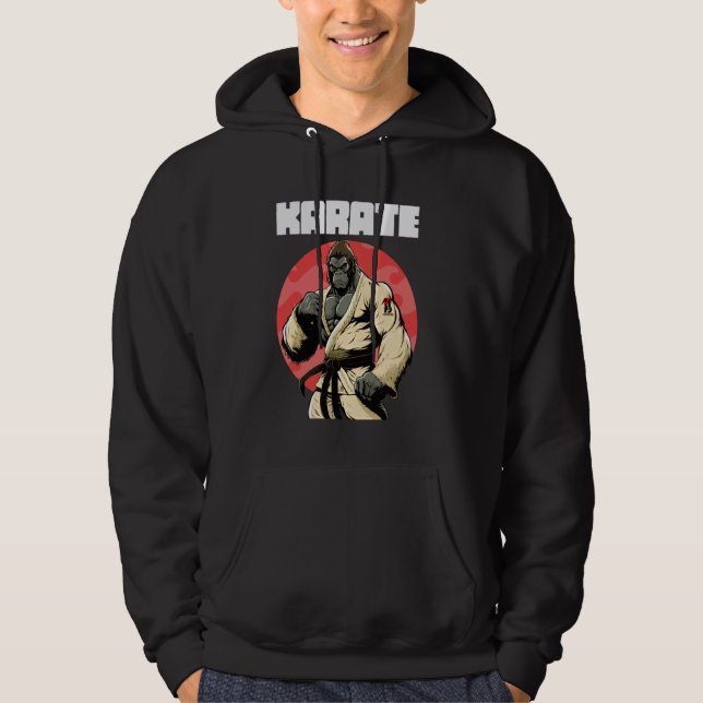 Karateka Karate Gorilla Hoodie (Vorderseite)