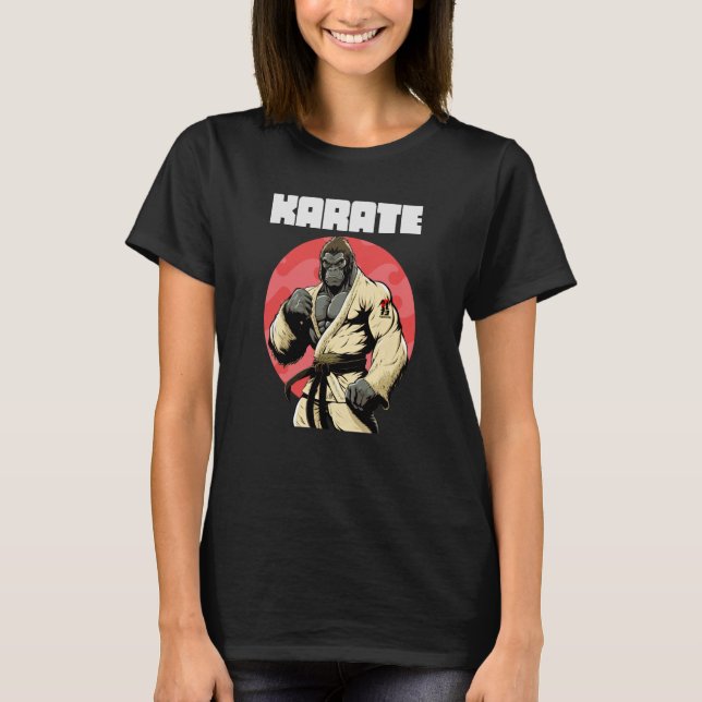 Karateka Karate Gorilla T-Shirt (Vorderseite)