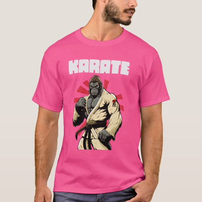 Karateka und Karate Gorilla T-Shirt (Vorderseite)