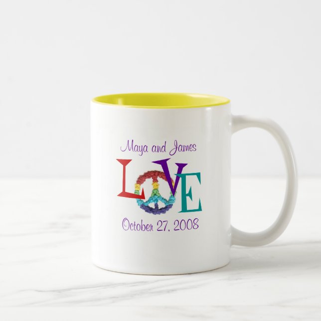 KarateKat Frieden-undLiebe Tasse (Rechts)