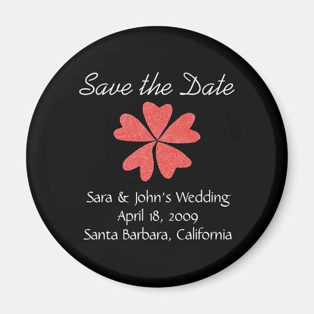 Karatekat-Grafiken, die Save the Date wedding sind Magnet (Vorne)