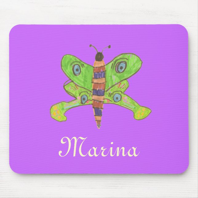 Karatekat-Schmetterling Identifikation mousepad (Vorne)