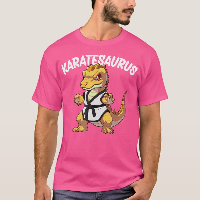 Karatesaurus Dinosaur Karate T-Shirt (Vorderseite)