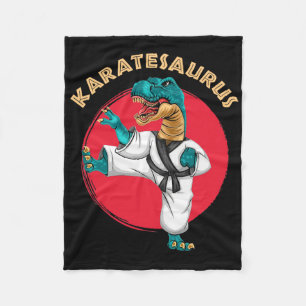 Karatesaurus Lustiger Karate Dinosaur Fleecedecke
