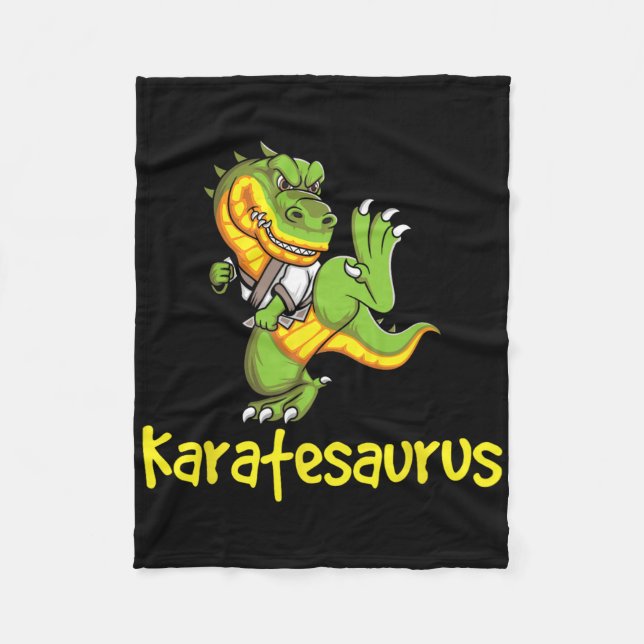 Karatesaurus - Selbstverteidigung der Kampfkünste  Fleecedecke (Vorderseite)
