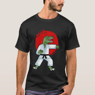 Karatesaurus T Rex Karate Lustiger Dinosaurier Kar T-Shirt
