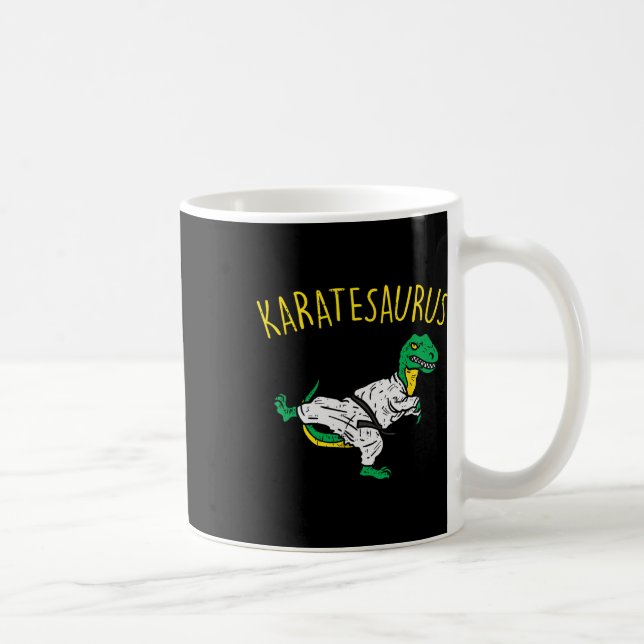 Karatesaurus Trex Karate Funny Dinosaur Martial Ar Kaffeetasse (Rechts)