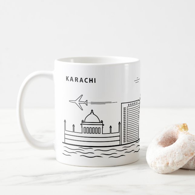 KARATSCHI-LINIE KUNST KAFFEETASSE (Mit Donut)