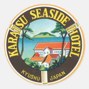 Karatsu Seaside Hotel Anzeige Runder Aufkleber