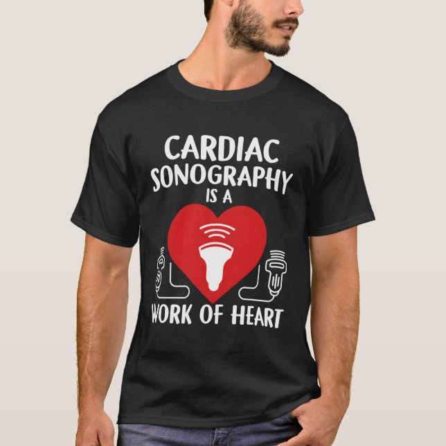 Kardiale Sonographie Ultrasound Tech Sonographin T-Shirt (Vorderseite)