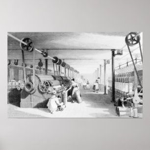 Kardieren, Zeichnen und Vorspinnen Poster