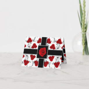 Kardiert Schablone - kundengerechte Rote Rosen Karte