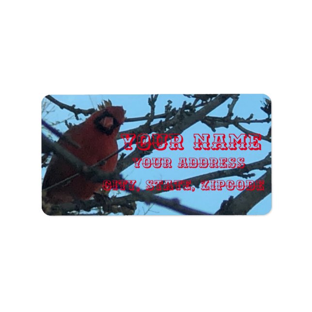 Kardinal Adressaufkleber (Vorne)