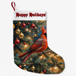 Kardinal ai art kleiner weihnachtsstrumpf