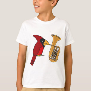Kardinal AI, der das Tuba-Shirt spielt T-Shirt