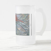 "Kardinal auf den Elchen" mattierte hohe Tasse